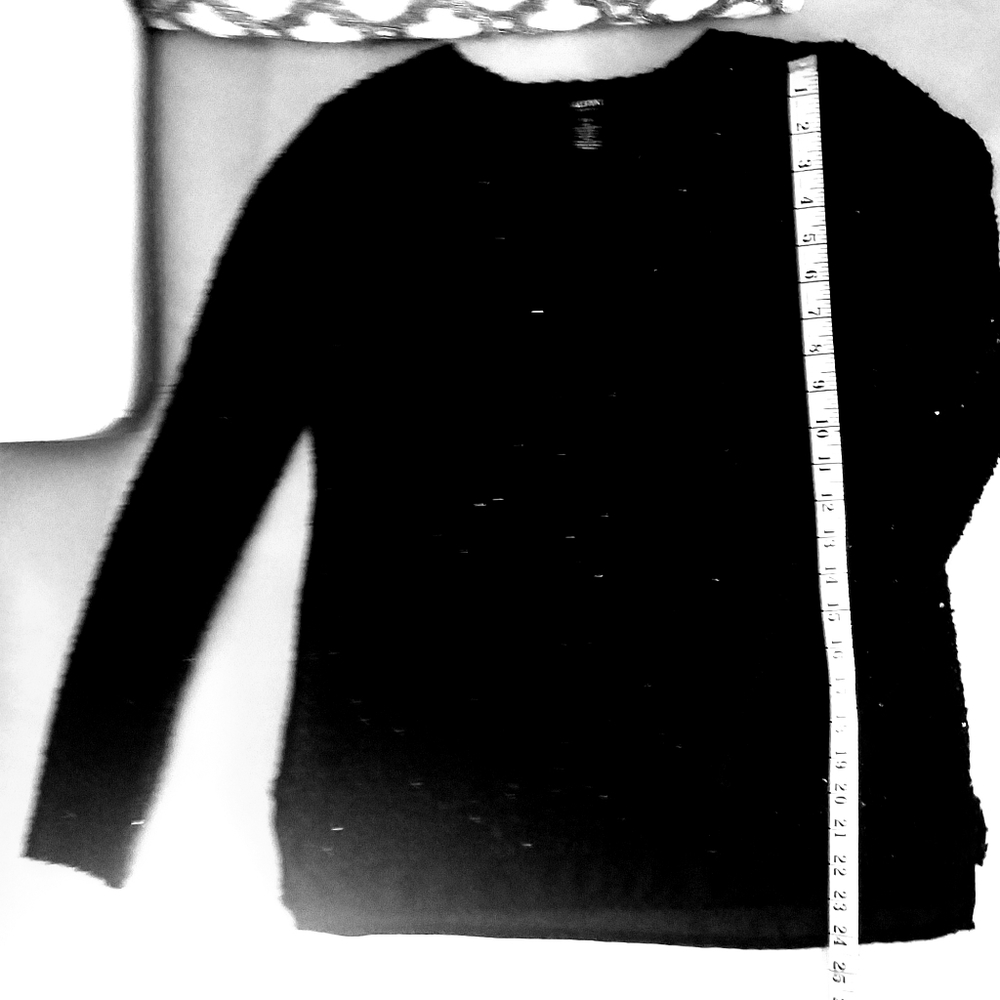 Alfani knit black with metallic P/S long top